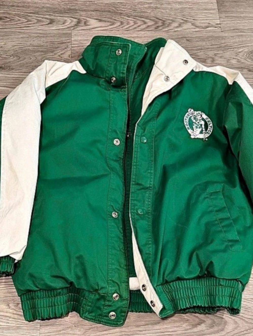 Starter Boston Celtics Vintage Satin Jacket Green & White
